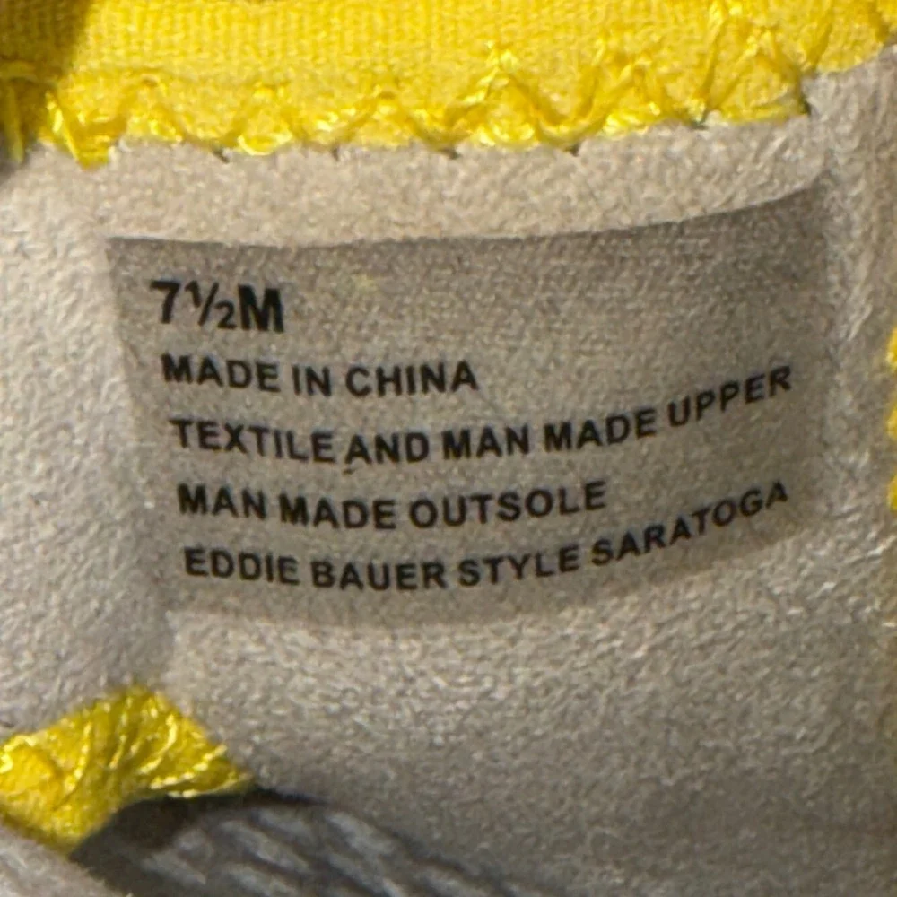 Eddie Bauer Saratoga Yellow‎ Sport Slide Sandals Womens 7.5 Adjustable Straps